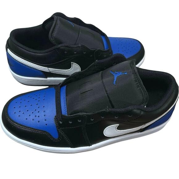 •Deadstock• AIR JORDAN 1 LOW BLACK/WHITE-GAME ROYAL • 8.5M/10W
